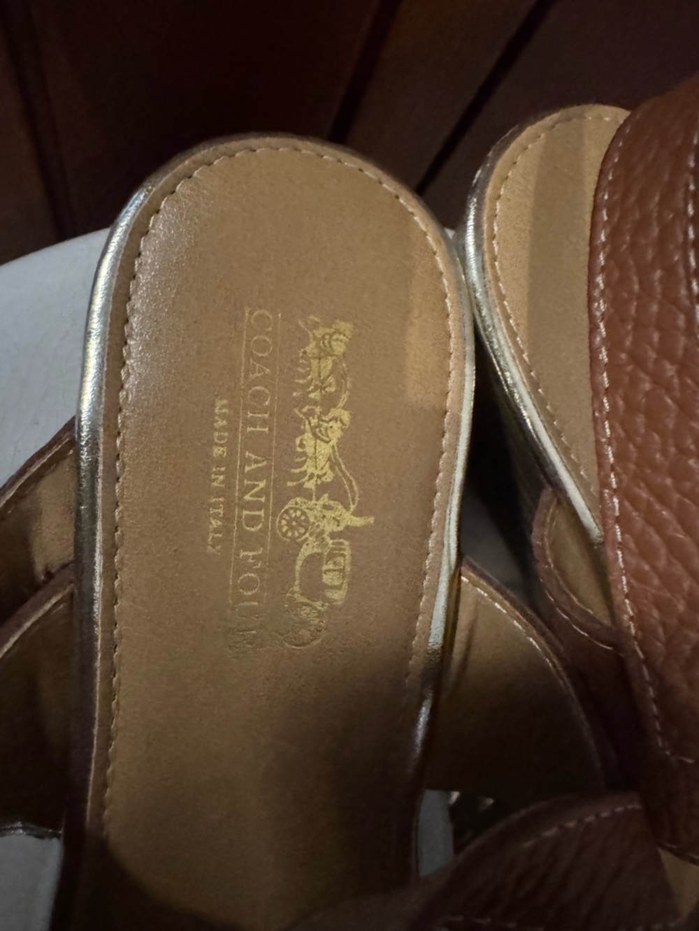 Coach and Four “Columbia” Sandal in Brown - Picture 4 of 5